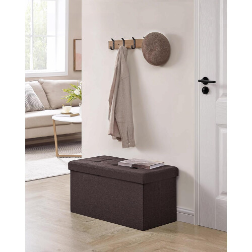 30 Inch Folding Storage Ottoman Bench with Lid 1