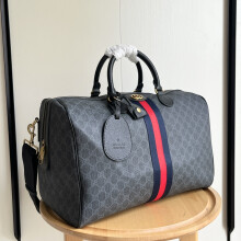 GUCCI Savoy Travel Duffel Bag | GG Supreme Canvas Weekender