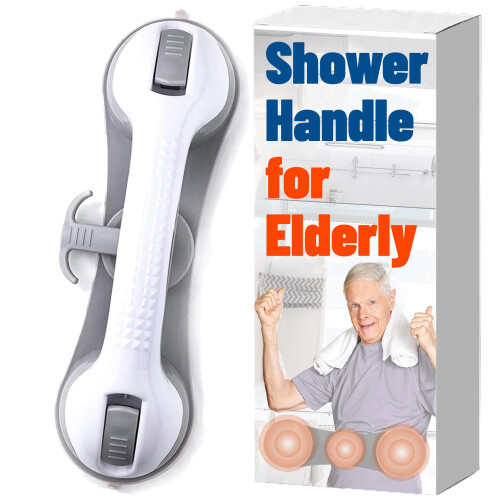 Shower Grab Bars for Elderly with Strong Suction Cups, Non Slip Matte Surface, 300Lbs Load Support