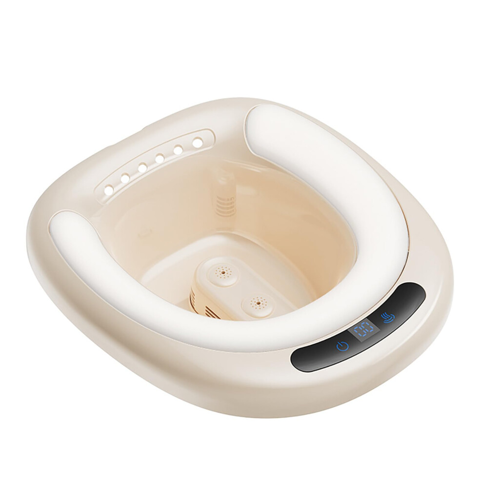 Electric Foldable Sitz Bath for Toilet with LED Temperature Display, Dual Spray and PVC Cushion