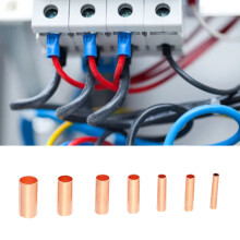 250 Pcs GT1-6mm Red Copper Wire Joint Tube