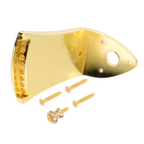Mandolin Tailpiece and Bridge Set Metal Upgrade Kit for Bright Tonal Response and Easy String Replacement
