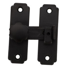 Heavy Duty Stainless Steel Door Latch Lock, 90 Rotatable Black Barn Door Bolt for Gate and Cabinet