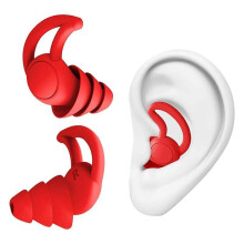 (White) Portable Anti Silicone Earplugs Waterproof Swims Ear Plugs Sleep Diving Softs Comfort Canceling Noise Reduction Soundproof