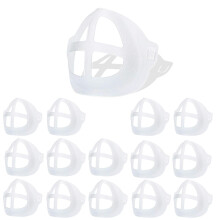 Mask Bracket 15 Pack 3D Silicone Inner Support Frame for Comfortable Breathing and Makeup Protection White