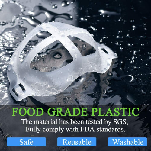 Mask Bracket 15 Pack 3D Silicone Inner Support Frame for Comfortable Breathing and Makeup Protection White 2