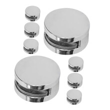 Round Mirror Clips Zinc Alloy Holders 8 Set for Bathroom Wall Mount Glass Mirrors Easy Installation