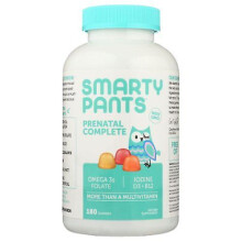 SmartyPants Prenatal Plus Folate, Omega 3 & Vitamin D, 120 Gummies (Pack of 2)