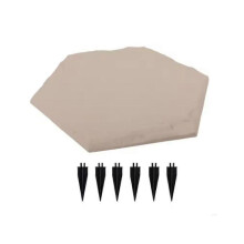 (Hexagon, Beige) 4pcs/set Stake Down Stepping Stones, Non-Slip Stake Down Stepping Stones Square Outdoor
