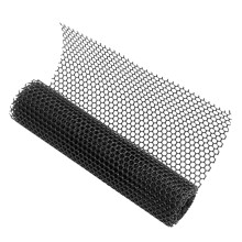 Garden Netting Hexagonal Plastic Poultry Fence Durable Lightweight Mesh Roll for Plants Outdoor Use Black