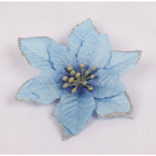 10Pcs Festive Poinsettia Flower Ornaments Home Use for Christmas Wedding Party Decoration