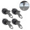 (Black) Heavy Duty Suction Cups 4 Pieces With Hooks Upgraded Car Camping 1