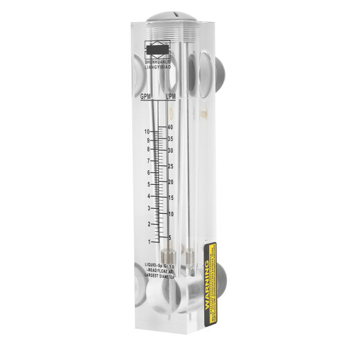 LZM-25 1-10 GPM Knob Panel Flowmeter ZG1 Clear 2