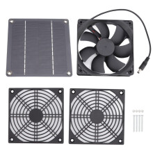 Solar Powered Exhaust Fan 3W for Chicken Coop or Pet House, Water Resistant Panel, No Battery Required