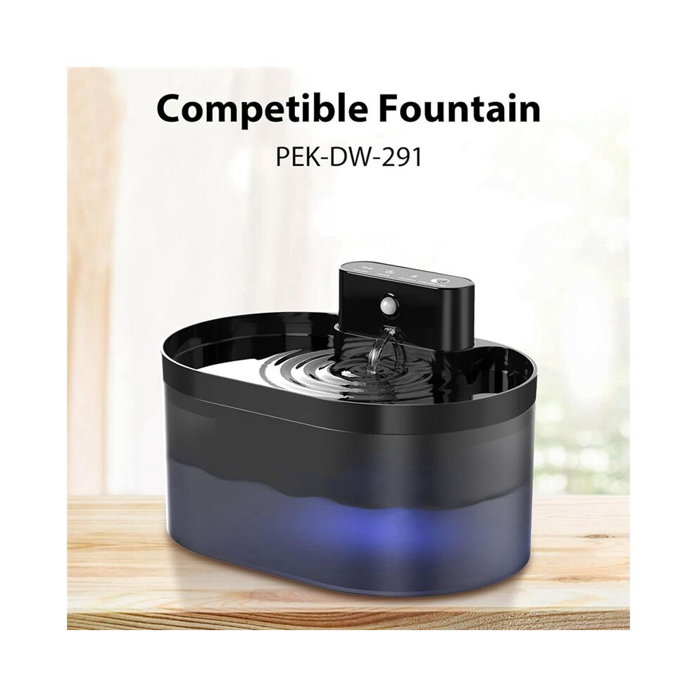 Cat Water Fountain Filters 2.2L/74Oz Automatic Pet Water Fountain Replacement Filters And Sponges 3Pcs 6032332923317