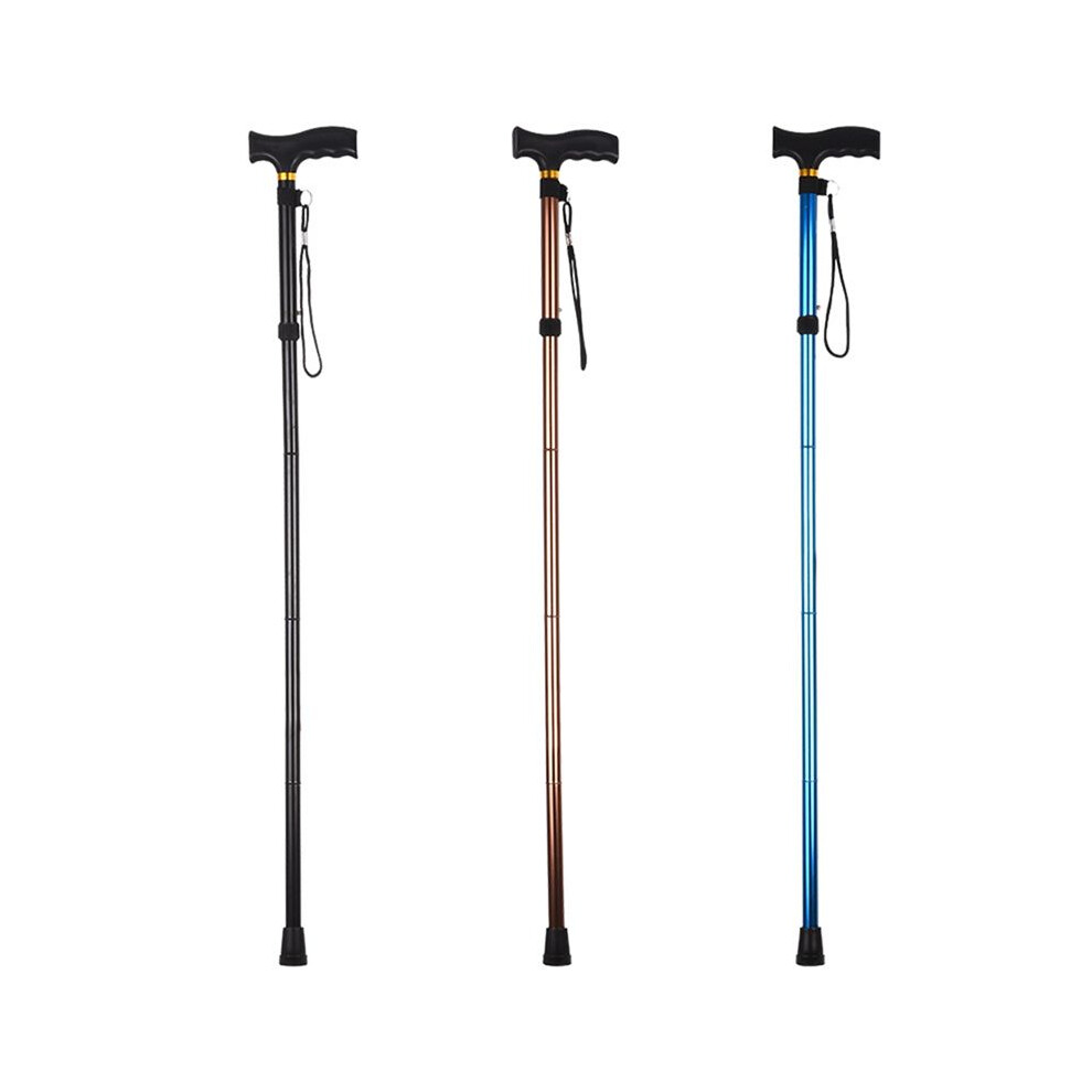 Aluminum Alloy Folding Crutch Elderly Trekking Stick Anti-Slip Crutch Elderly Adjustable Telescopic Crutch 6032225286635
