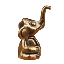 Elegant Vintage Brass Miniature Cats Elephant Sculpture Home-3