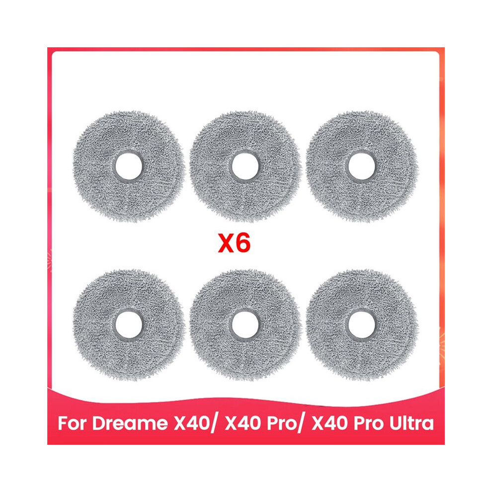 6 Pcs Mop Pad For X40/ X40 Pro/X40 Pro Ultra Sweeper Robot Accessories Replacement Part Vacuum Mop Cloth Tauoh