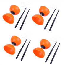 Sensory Training Equipment, Double-Headed Diabolo, Entertainment Products for Children, Students and the Elderly Orange