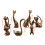 Miniatur-Messingkatzen-Elefant-Statue,-1 2