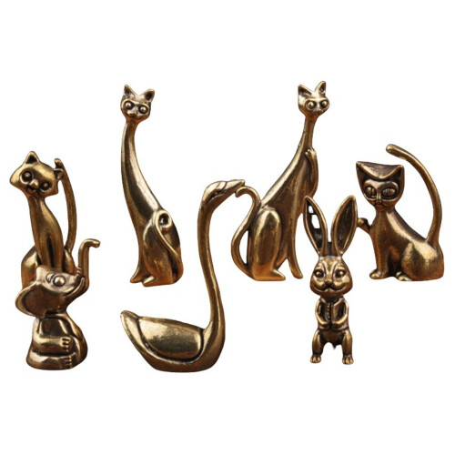 Ornement de chats miniatures classiques, Figurine d'animal-7 2
