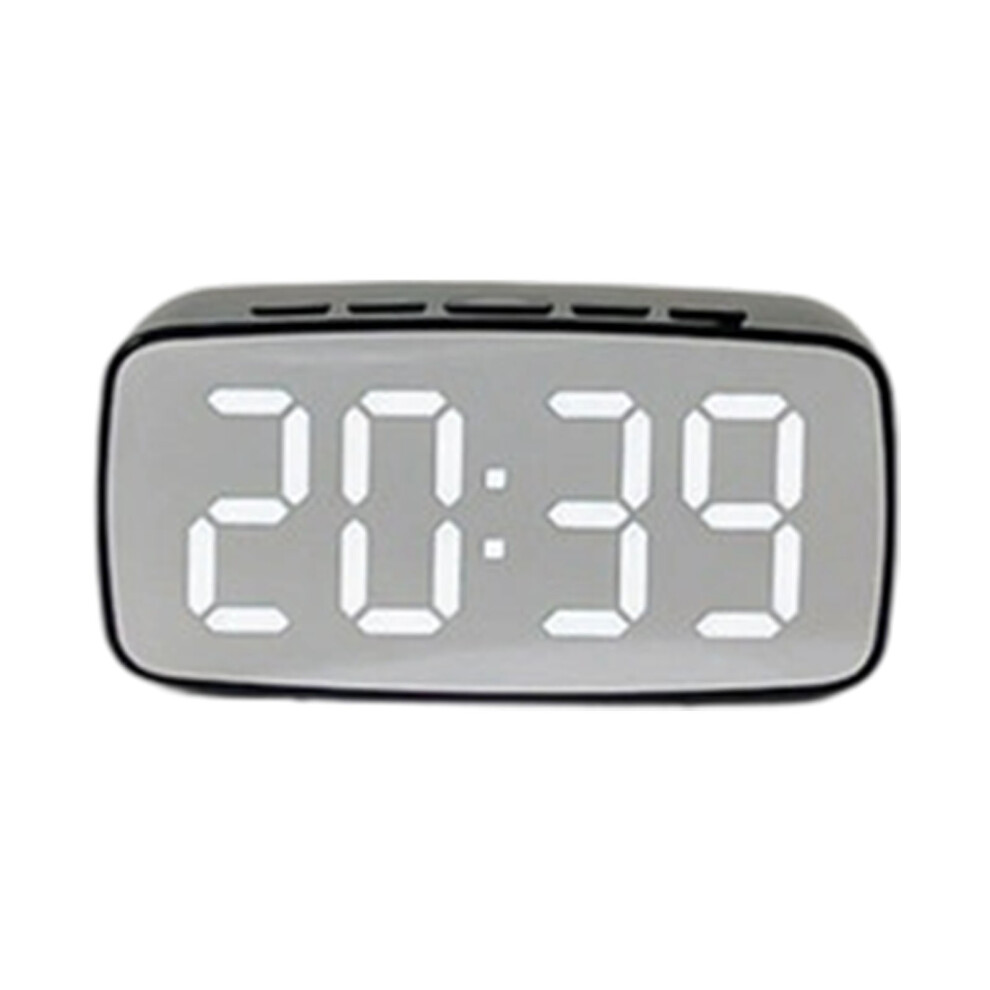 Led Mirror Desk Clock Builts In Temperature Monitor Alarm-4 7709000610853
