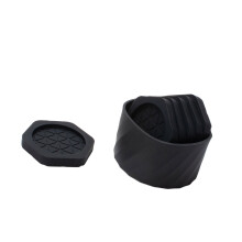 Hexagonal Silicones Cup Coaster With Nonslip Base And-Black