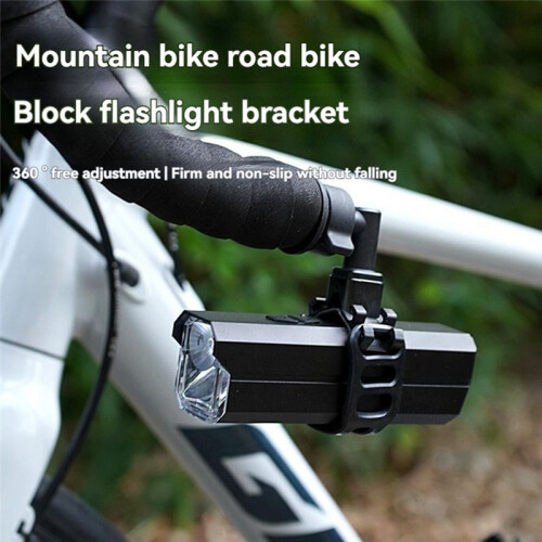 Adjustable Bicycle Handlebar Plug Flashlight Holder Mountain Road Bike Universal Handle Bar Plug Stand Bracket 2