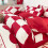 Brushed Cotton 4Pcs Bedding Set Queen Size-1.8m Little cherry 7