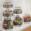 Flexible 360 Degree Rotating Shelf Metal-White 3-tier 4
