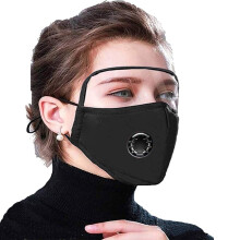 Reusable Cotton Face Mask with Filters, Breathable UV Protection for Outdoor Cycling and Hiking