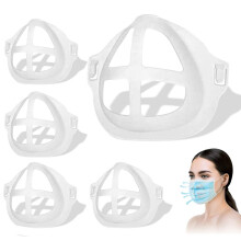 Face Mask Bracket 5Pcs 3D Reusable Inner Support Frame for Comfortable Breathing and Lipstick Protection