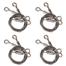 Suportes Pesados para Pendurar Imagens Ajustáveis - Pacote com 8 Ferragens para Pendurar, Cabo de Aço Inoxidável 2M X1.5mm