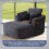 MIMO Grey Chenille Chaise Lounge with Cushion 3