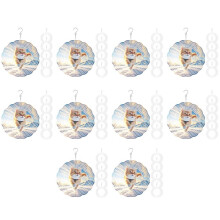60Pack 8 Inch Sublimation Wind Spinner Blanks 3D Wind Spinners Hanging Wind Spinners for Indoor Outdoor