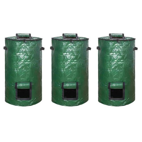 3X Compost Bin Bag, Fermentation Sealable Compost Bucket Garden Leaf Waste Compost Bag