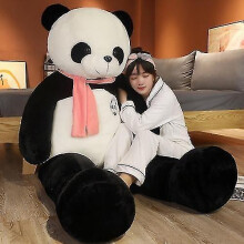 (160cm, pink panda skin) 80-180cm Giant Panda Plush Toys Soft Animals Bear Coat Holiday Birthday Gift