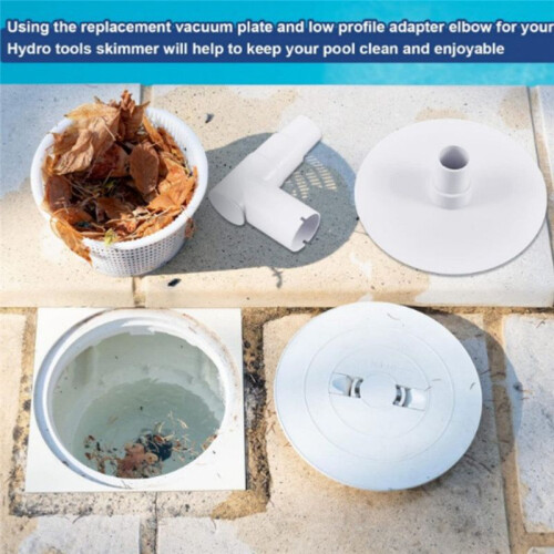 Placa de Vácuo para Skimmer de Piscina Compatível com Placa Adaptadora de Skimmer de Vácuo 8929 Base 2