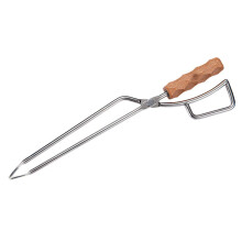 Stainless Steel Fireplace Tongs BBQ Fire Tongs with Long Handle Heat Protection and Precise Grip