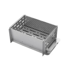 Portable Charcoal Grill Stainless Steel Folding Camping BBQ Table for Travel Picnics and Backyard Use