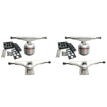 2X Meraki Land Surfing Skateboard Trucks för S6 RöD Spring Bridge Surfskate Skateboard Adapter, Silver Packning Set