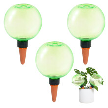 Large Self Watering Globes 3 Pack for Indoor Plants, Automatic Slow Release Terracotta Bulbs 500ml