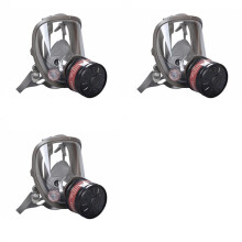 3X Gas Masks Survival Nuclear and Chemical, Gas Mask with 40mm Activated Carbon Filter, Full Face Respirator Mask