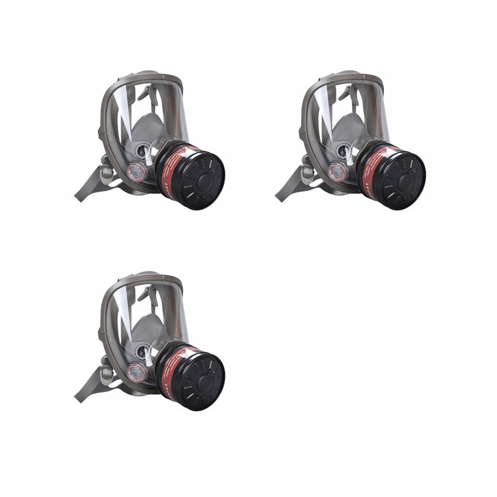 Brecantia 3X Gas Masks Survival Nuclear And Chemical, Gas Mask With 40Mm Activated Carbon Filter, Full Face Respirator Mask