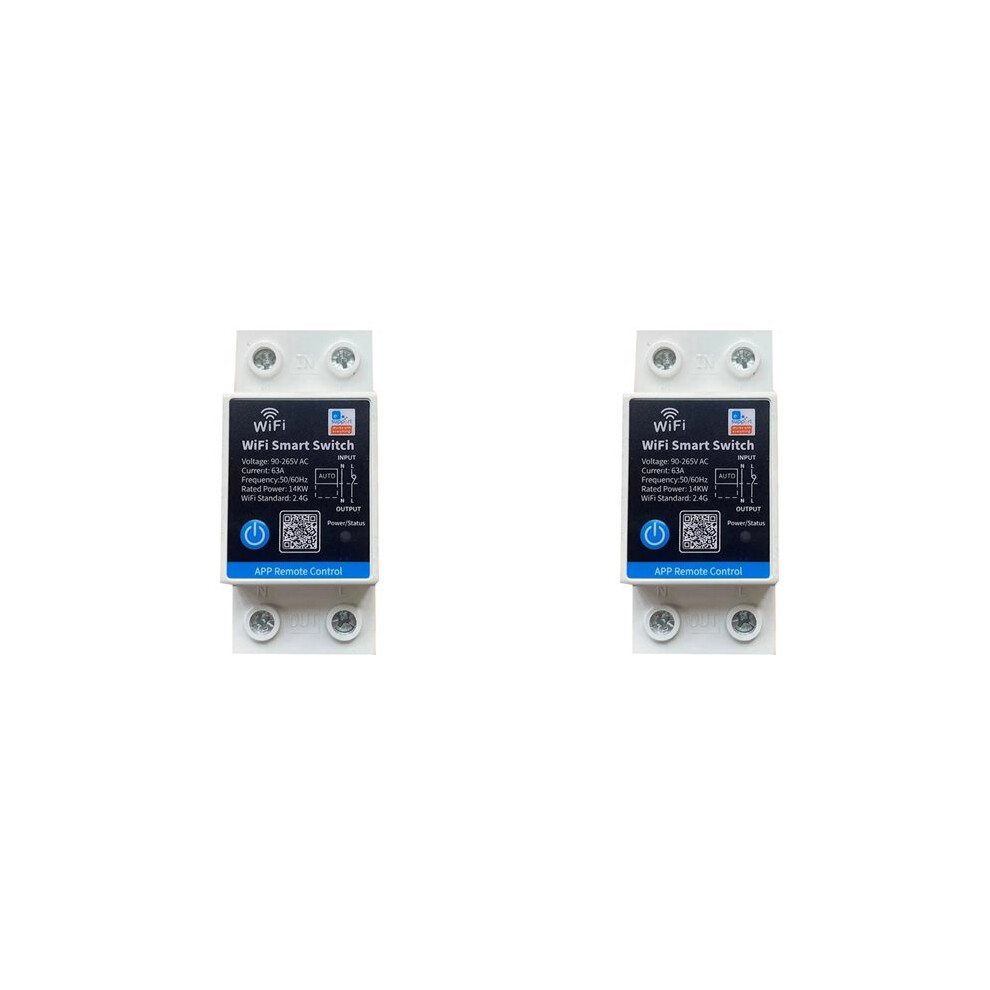 2X 63A Relay Ewelink App Remote Control Timer Din Rail 2P Works With For Alexa//Salute 6031170395195