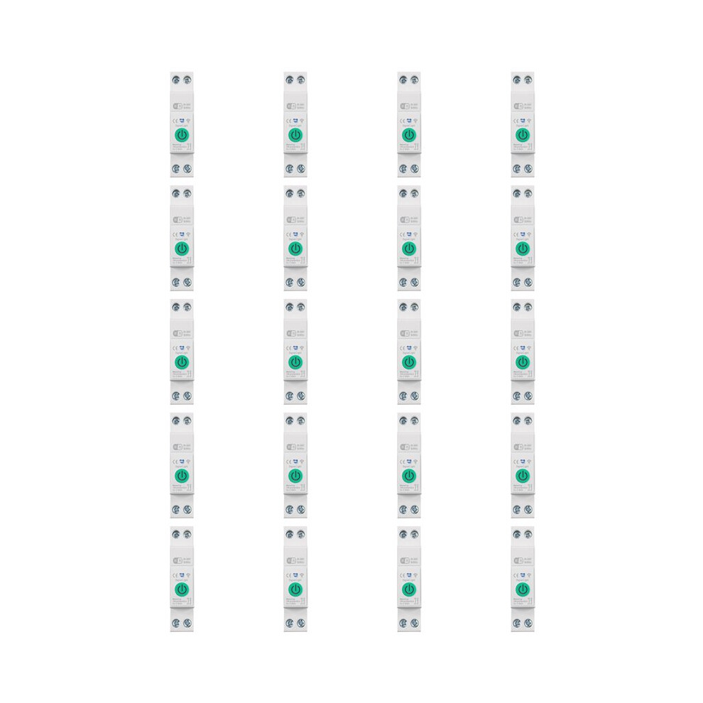 20X Tuya Wifi Circuit Breaker 1P+N 63A Din Rail With Electricity Statistics Remote Voice Control 4714131086685