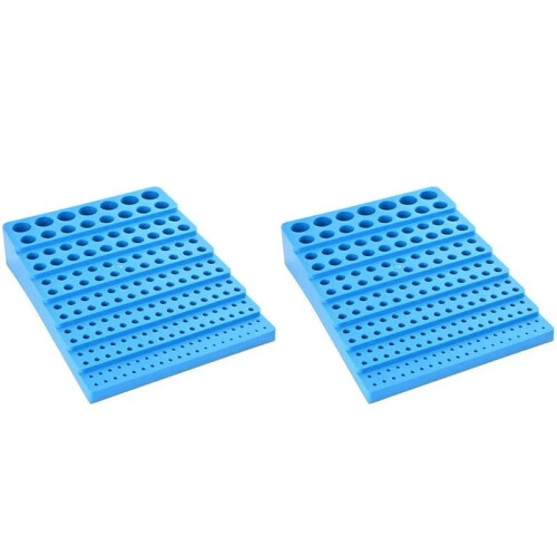 2pc 187 Grid Milling Cutter Drill Bit Storage Box CNC Tool Organizer Plastic Placer Reamer -Frame Tool Accessories