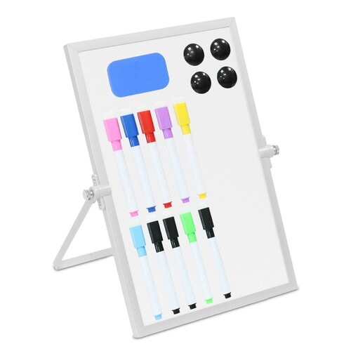 Magnetisch bureauwhiteboard, dubbelzijdig, met accessoires 1