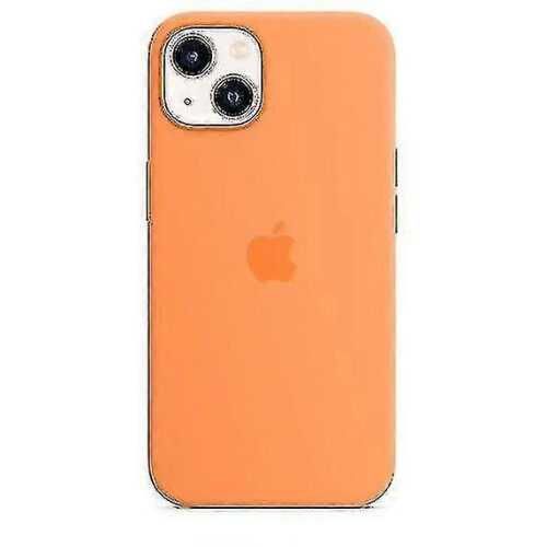 (Marigold) For iPhone 13 Silicone Case with MagSafe Protective Shockproof Cover