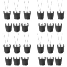 Pack van 24 Shotbekers Metaal voor Het Ophangen van Shotglaasjes Roestvrij Staal met Ketting Shotglas 30 Ml Shotbeker voor Feestjes,B
